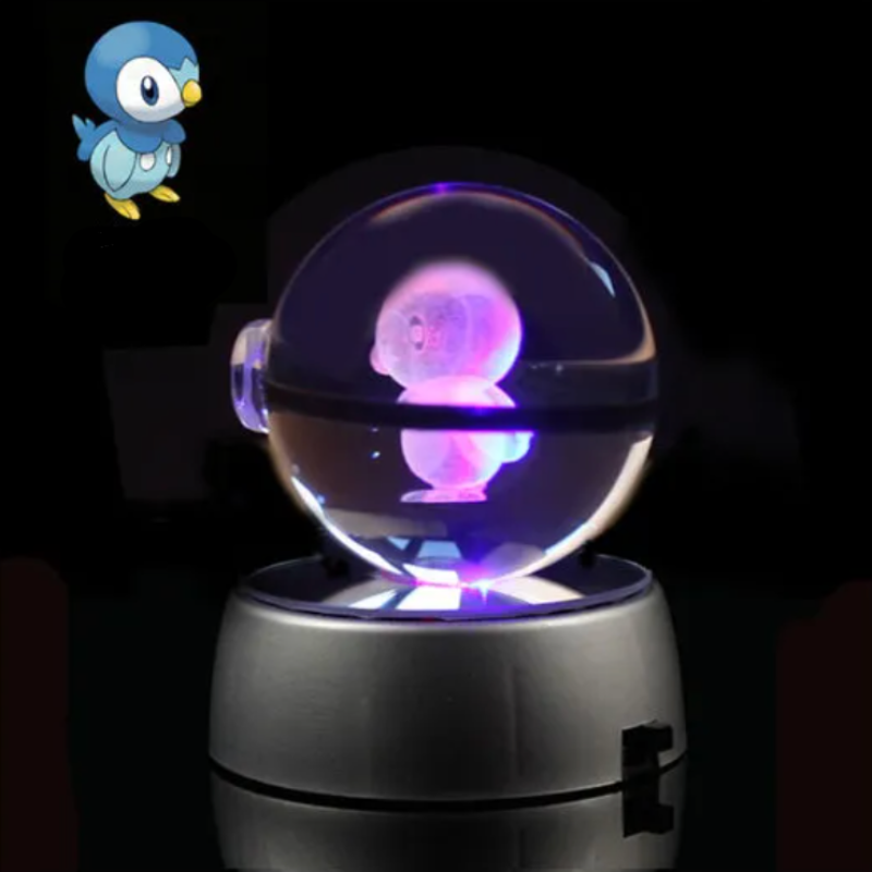 Pokémon Characters Crystal Ball Nightlight  Personalized Mirror Piplup  