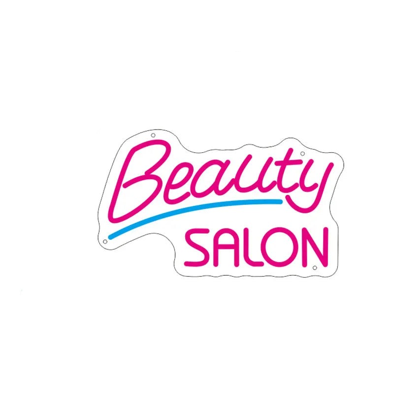 Custom Beauty Salon LED Neon Sign  Personalized Mirror Salon  