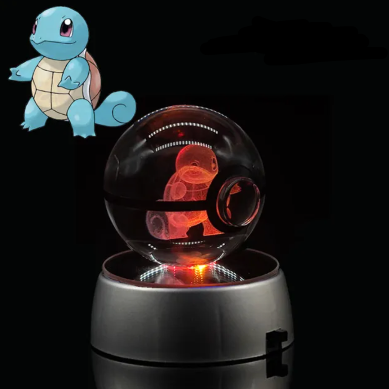 Pokémon Characters Crystal Ball Nightlight  Personalized Mirror Squirtle  