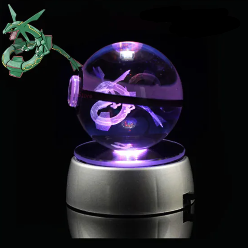 Pokémon Characters Crystal Ball Nightlight  Personalized Mirror Rayquaza  