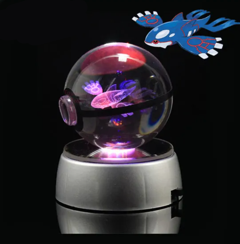 Pokémon Characters Crystal Ball Nightlight  Personalized Mirror Kyogre  