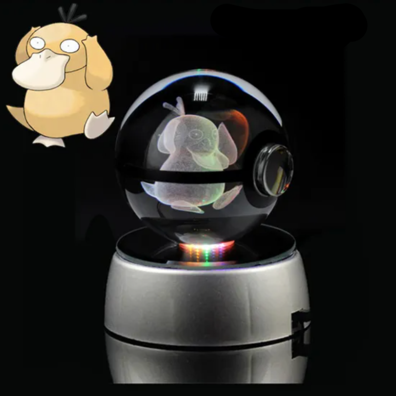 Pokémon Characters Crystal Ball Nightlight  Personalized Mirror Psyduck  