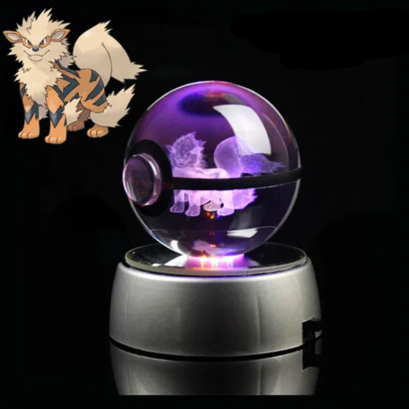 Pokémon Characters Crystal Ball Nightlight  Personalized Mirror Arcanine  