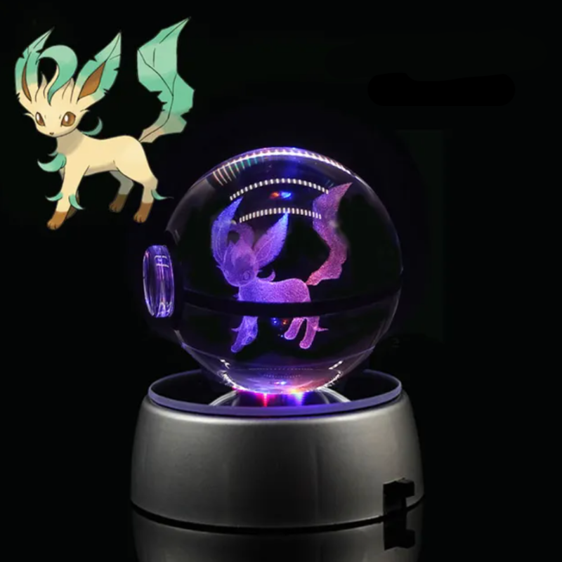 Pokémon Characters Crystal Ball Nightlight  Personalized Mirror Leafeon  