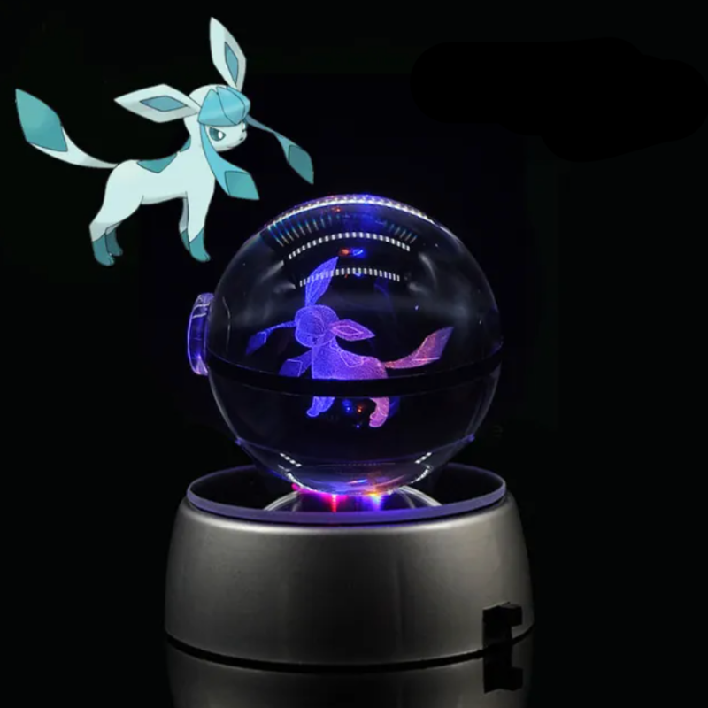 Pokémon Characters Crystal Ball Nightlight  Personalized Mirror Glaceon  