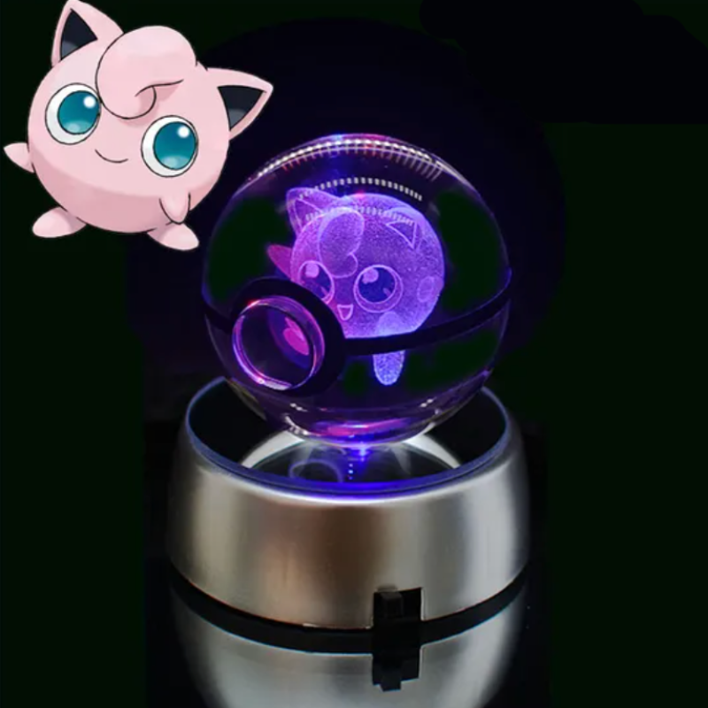 Pokémon Characters Crystal Ball Nightlight  Personalized Mirror Jigglypuff  