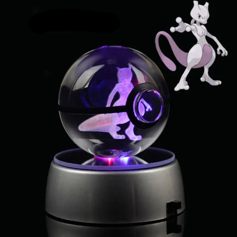 Pokémon Characters Crystal Ball Nightlight  Personalized Mirror Mewtwo  