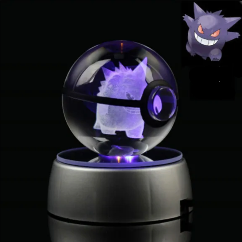 Pokémon Characters Crystal Ball Nightlight  Personalized Mirror Gengar  