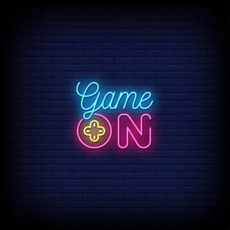 Neon Game On Sign  Personalized Mirror S  