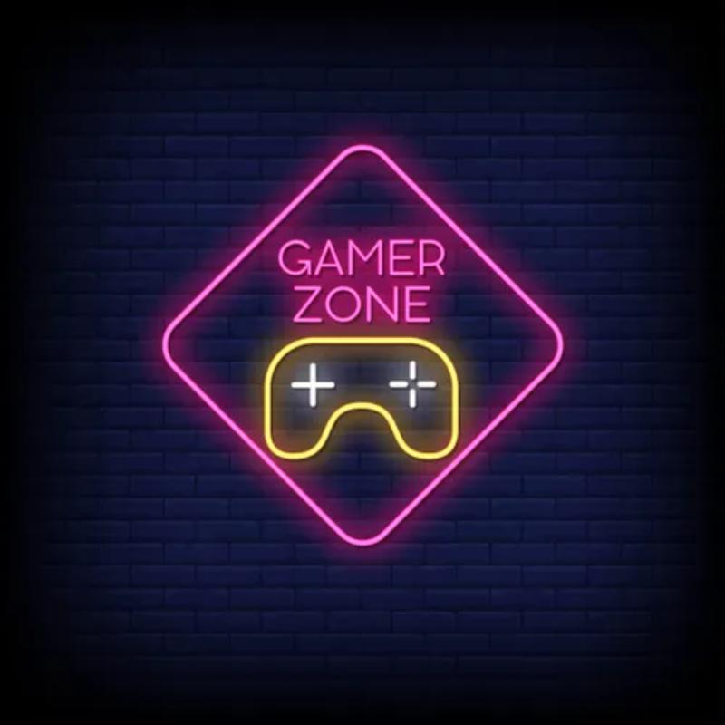 Gamer Zone Neon Sign  Personalized Mirror S  