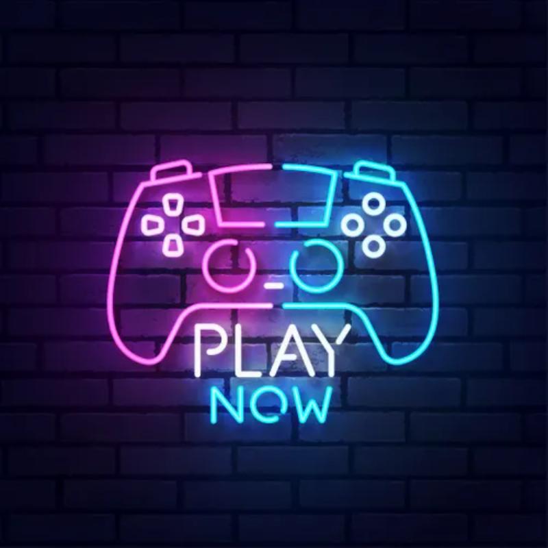 Play Now Neon Sign  Personalized Mirror S  