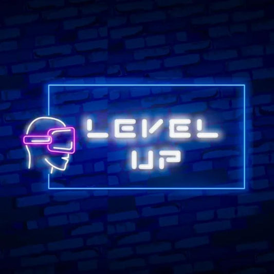 Level Up Neon Sign  Personalized Mirror S  