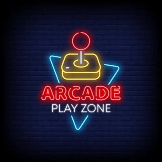 Arcade Play Zone Neon Sign  Personalized Mirror S  