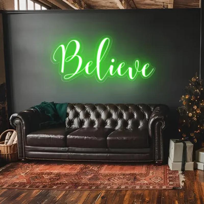 Believe Neon Sign  Personalized Mirror S  