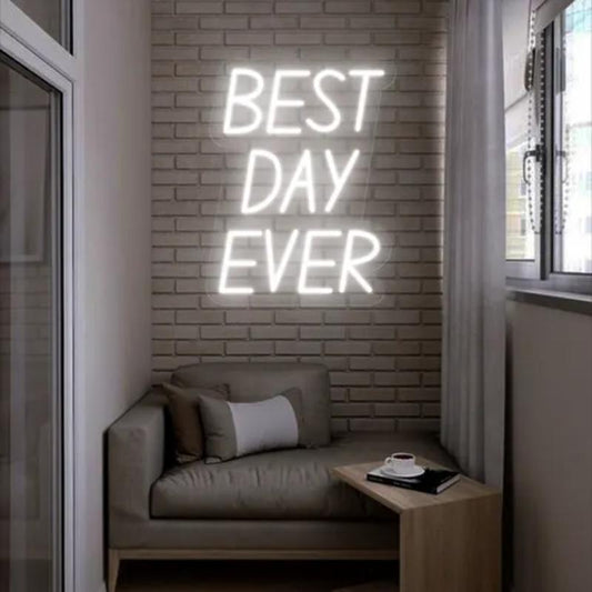 Best Day Ever Neon Sign  Personalized Mirror S  