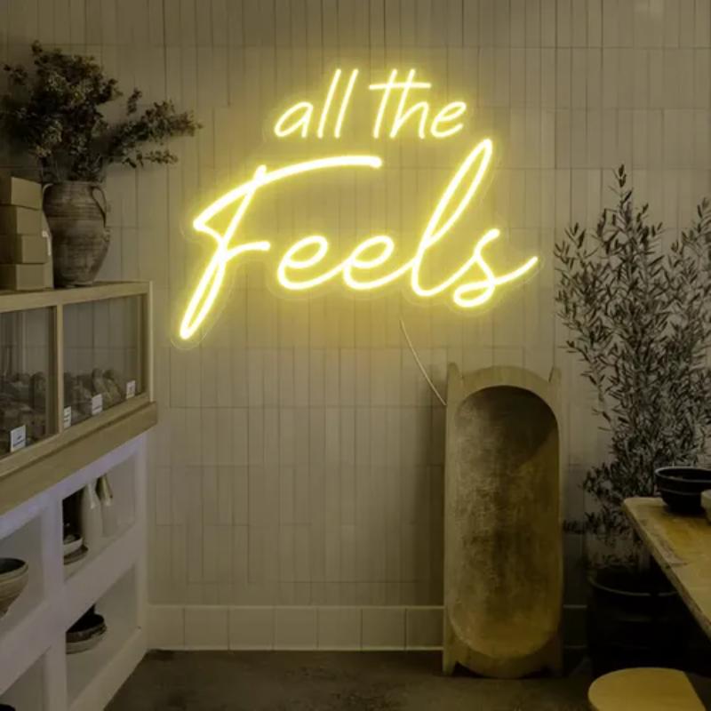 All The Feels Neon Sign  Personalized Mirror S  