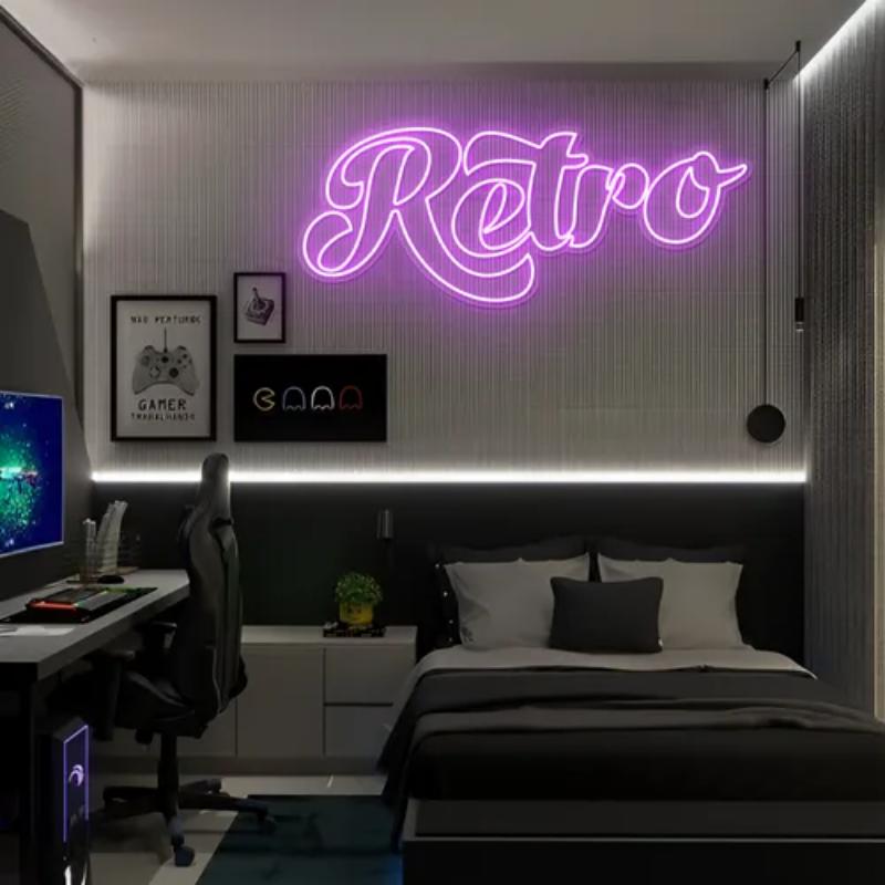 Retro Neon Sign  Personalized Mirror S  